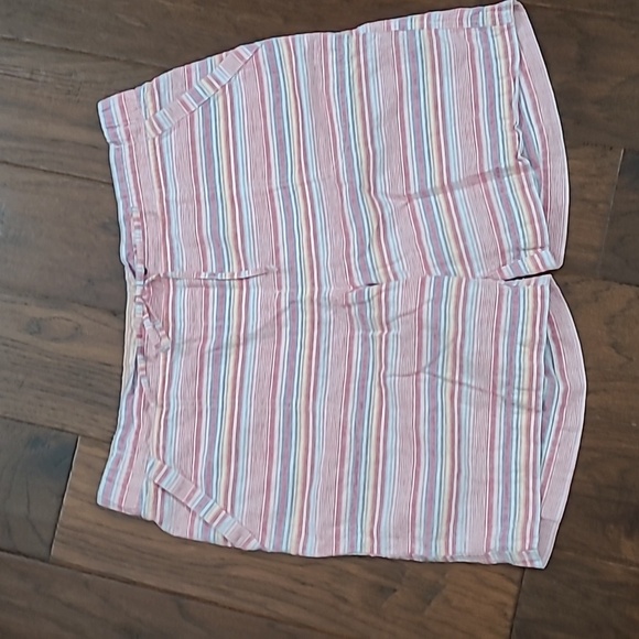 Talbots Striped Linen Blend Pullon Shorts size 10 - Picture 1 of 8